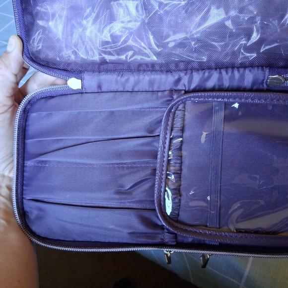 Bnwt Sonia Kashuk Multicolor Floral W Gold Sheen W/Brush Organize Cosmetic Case - Picture 7 of 11